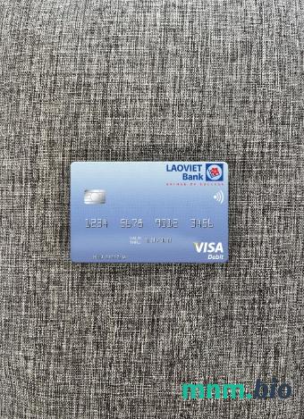 Laos Lao-Viet visa obciążyć card wygląd fotograficzny skan PSD + zdjęcie